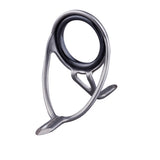 Gunmetal double-foot fishing rod guide with circular frame and two legs