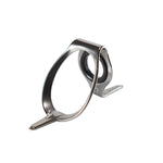 SEAGUIDE boat rod guide LRG, silver frame with black ring and single support foot