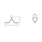 Snake guide size diagram with L and L1 measurements and top-view silhouette