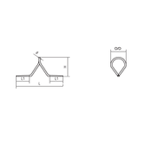 Snake guide size diagram with L and L1 measurements and top-view silhouette