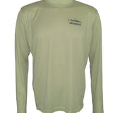 Men's Sun Protective Fishing Shirt Sage Green/Trout Trio