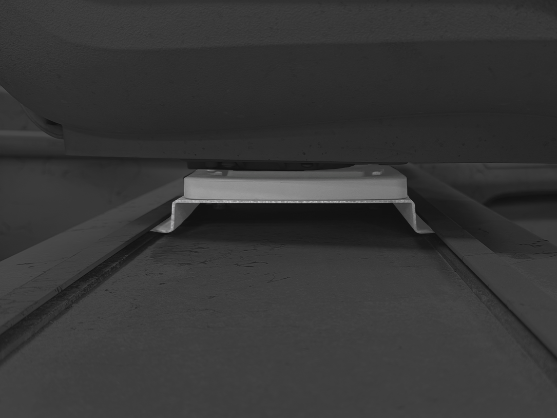 Mounted metal sliding base platform with support frame and latch opening