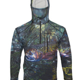 Secluded Brook Trout Heavyweight 1/4-Zip FlexShell Fishing Hoodie