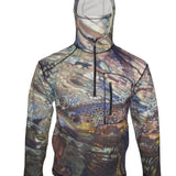 Secluded Brown Trout Heavyweight 1/4-Zip FlexShell Fishing Hoodie