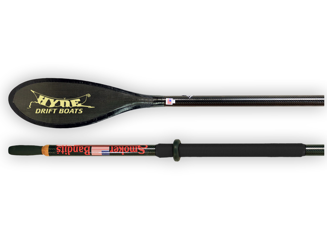 Smoker Bandit paddle set with black grip and carbon-look shaft