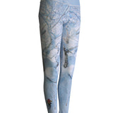 Snowcrossed Mountain Print Patterned All Sport Leggings