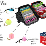Steelhead/Egg Fly Assortment, 42 Flies | Fly Box | Wild Water Fly Fishing
