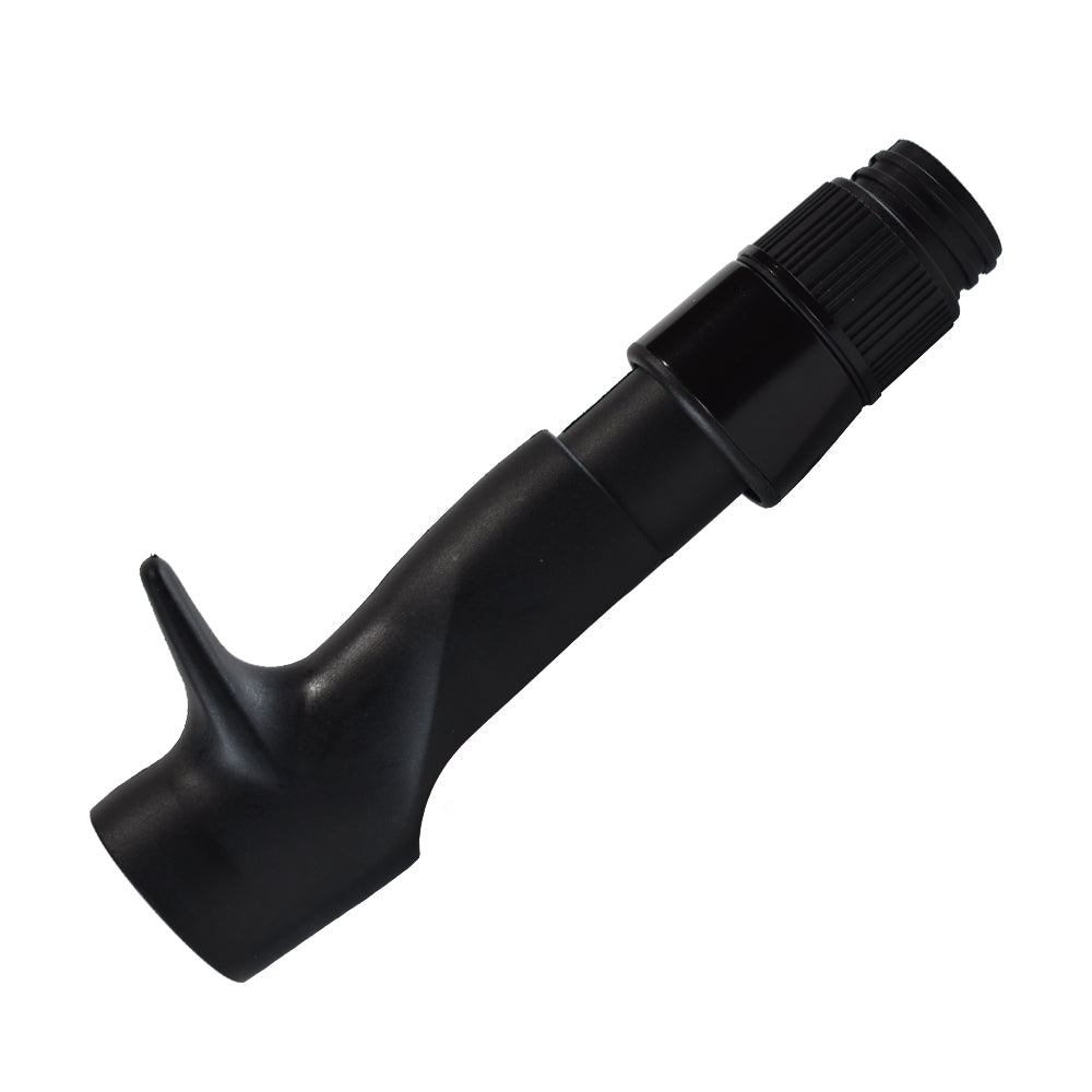 Casting reel seat hood with matte black finish and threaded grip nut