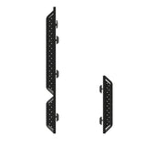 Ford Transit side step mounting brackets, black steel plates