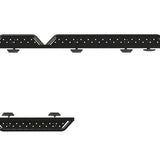 Ford Transit side step platforms with dotted traction holes, black