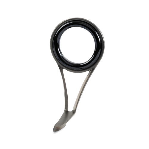 Single-foot OSG guide with black ring, metal frame and mounting foot