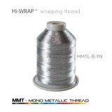 Seaguide Hi-WRAP™ metallic thread spool, silver mono wrapping thread