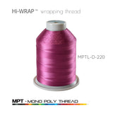Magenta mono poly wrapping thread spool
