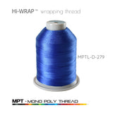 Royal blue mono poly wrapping thread spool