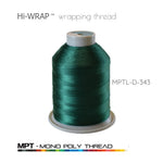 Green mono poly wrapping thread spool