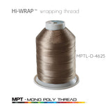 Hi-WRAP™ mono poly thread spool, bronze-brown on white plastic bobbin
