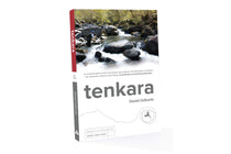 Tenkara fishing book cover with river scene and title text