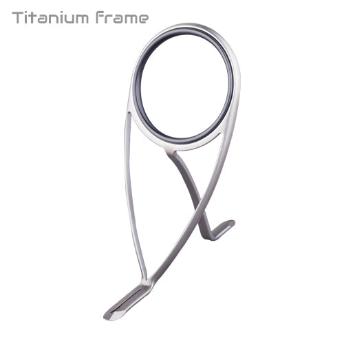 Titanium double-foot ring guide frame, dark silver, circular ring with two feet