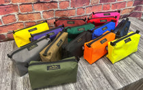 Tool storage pouches set in mixed colors with zippered compartments