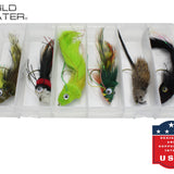 Top Water Deer Hair Fly Assortment, 6 Pieces | Bass and Pike Flies | Wild Water Fly Fishing