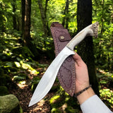 Traditional Gurkha Kukri D2 Steel Antler Handle 14"