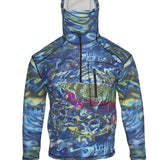 Tranquility Rainbow Trout Heavyweight 1/4-Zip FlexShell Fishing Hoodie