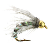 Gold Ribbed Hare's Ear Nymph with Tungsten Bead Head, Size 12 | Green Tinsel | Qty. 6 | Wild Water Fly Fishing