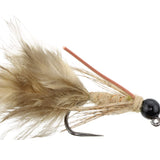 Tungsten Bead Head Wooly Bugger with Rubber Legs, Size 10 | Tan | Qty. 6 | Wild Water Fly Fishing