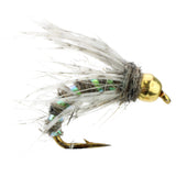 Tungsten Bead Head Green Tinsel Nymph Fly Tying Material Kit, size 12 | Wild Water Fly Fishing