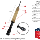 3 weight Fly Rod, 5' 6" | 4-piece | Wild Country | Wild Water Fly Fishing