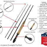 3 weight Fly Rod, 5' 6" | 4-piece | Wild Country | Wild Water Fly Fishing