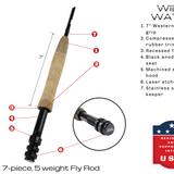 5 weight Fly Rod, 9ft | 7-piece  Wild Water Fly Fishing
