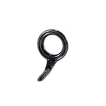 SEAGUIDE single-foot fishing rod guide with black frame and dark insert, centered view