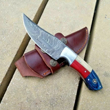 Handmade Knife Damascus Hunting Knives American Flag Knife 8" Inches for Groomsmen Gift Anniversary Gift Wedding Gift Personalized Gift