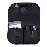 Black Ford Transit door storage panel with zipper pouches for holding small items