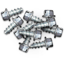 Metal wading studs with silver-toned caps and hex screws, for shoes