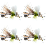 Water Trout Foam Grasshopper Fly - 4 Flies Hook Size 10