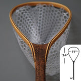 Big Dipper 24"x17" - Brown Trout Engraved - Natural Fly Fishing Traditional Landing Net - Handcrafted & Made in USA