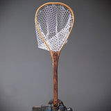 XL 18"x14" - Brook Trout Engraved - Natural Fly Fishing Traditional Landing Net - Handcrafted & Made in USA