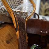 XL 18"x14" - Brown Trout Engraved - Natural Fly Fishing Traditional Landing Net - Handcrafted & Made in USA