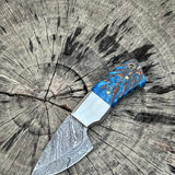 Custom Handmade Damascus Steel Skinning Knife