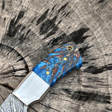 Custom Handmade Damascus Steel Skinning Knife