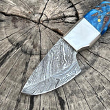 Custom Handmade Damascus Steel Skinning Knife