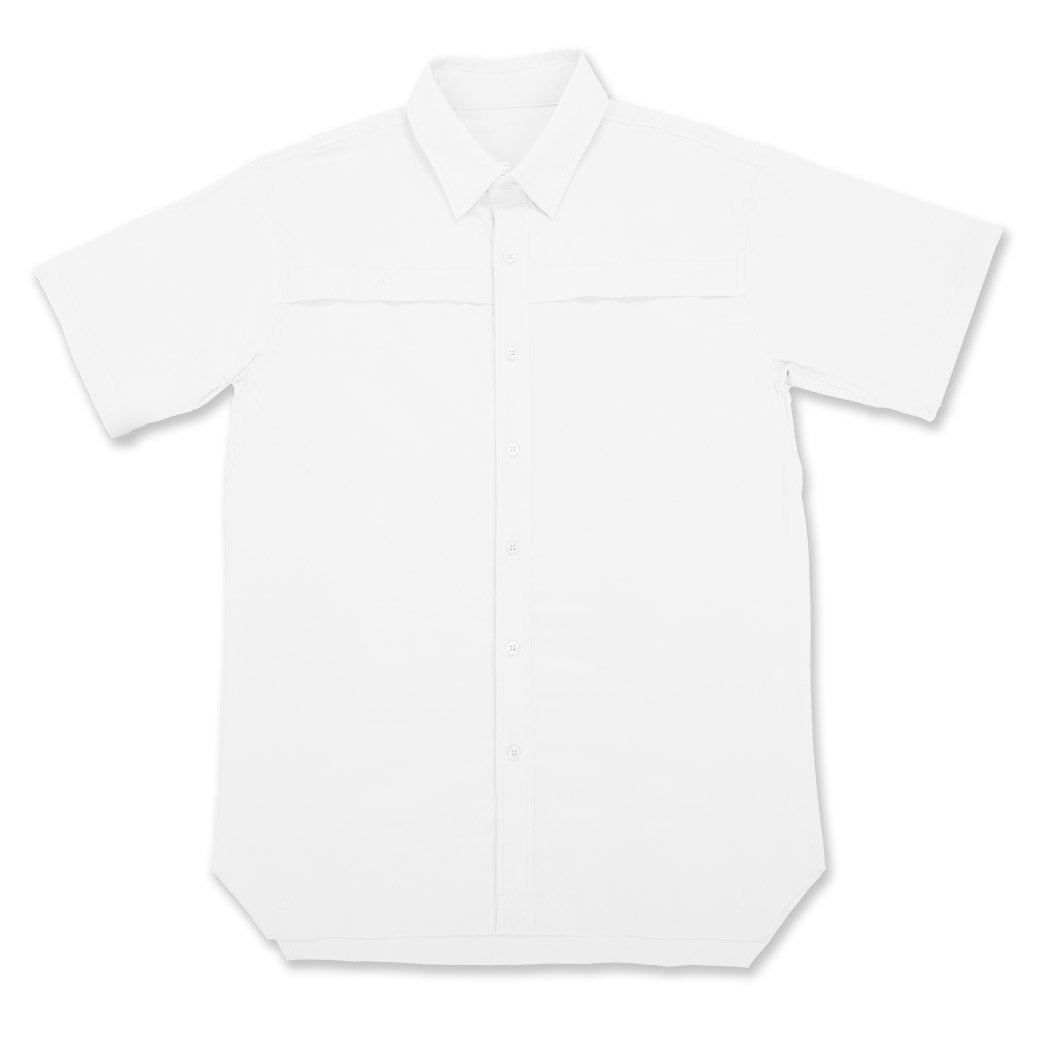 Short Sleeve Solid Lifestyle Button Down w/ REPEL-X