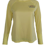 Women's Sun Protective Fishing Shirt Pale Yellow/Colored Brown Trout