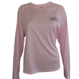 Women's Sun Protective Fishing Shirt Pink Blossom/Freestone Cutthroat Trout