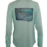Women's Sun Protective Fishing Shirt Seafoam Green/Bonefish