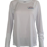 Women's Sun Protective Fishing Shirt White/Tarpon Layup