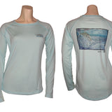 Women's Sun Protective Fishing Shirt Seafoam Green/Bonefish