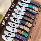 Working Cowboy Knives - 4.5" D2 Steel with Guthook & Pine-Cone Resin Handle